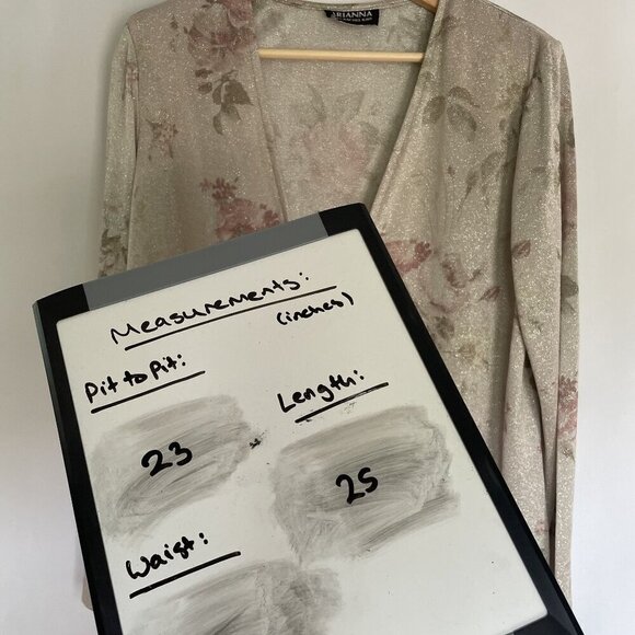 Arianna by Rachel Kaye vintage grandma style padded shoulders floral cardigan - Picture 2 of 8